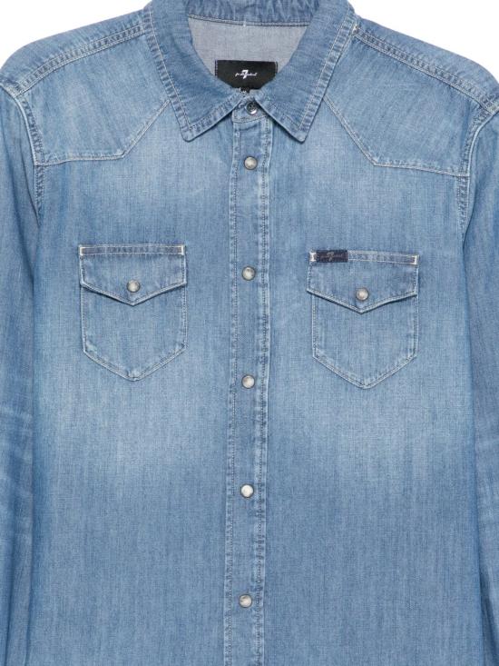 26SS 세븐포올맨카인드 데님 셔츠 7T840G51 3A8 Blu - 7 FOR ALL MANKIND