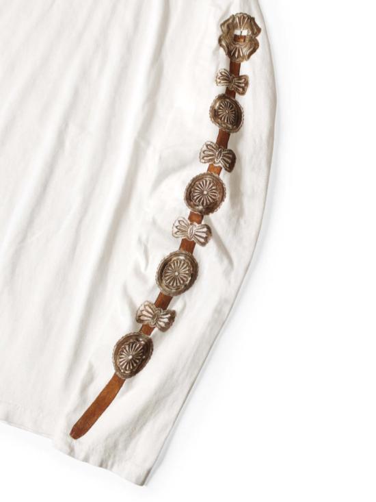  캐피탈 긴팔 티셔츠 20/ 저지  콘초 벨트 소매 블랙 - KAPITAL