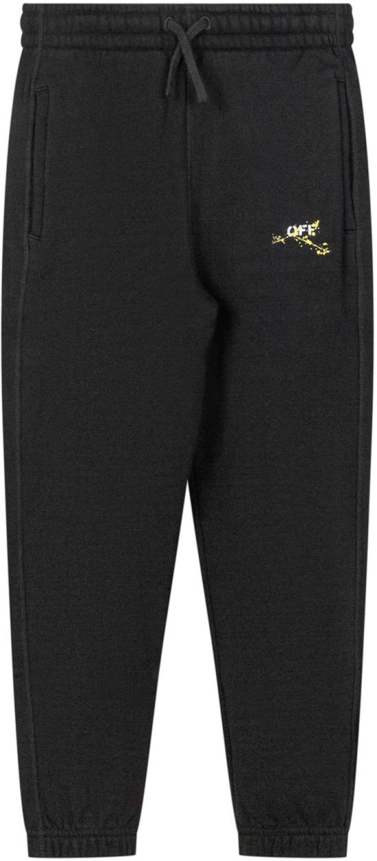25FW [키즈] 오프화이트 트레이닝/조거 팬츠 OBCH001F25FLE0021018 BLACK