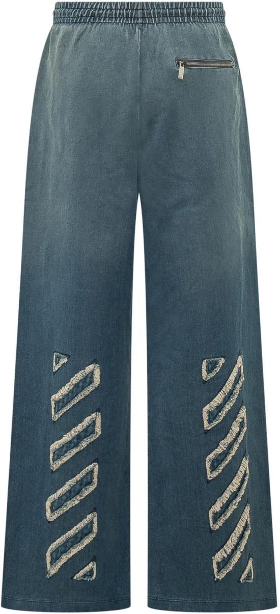 26SS 오프화이트 트레이닝/조거 팬츠 44MCH05CS26D001422 BLUE - OFF WHITE