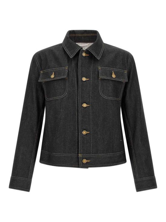 26SS 톰브라운 셀비지 데님 백스트랩 유틸리티 재킷 MJO256SF1101415 Blue