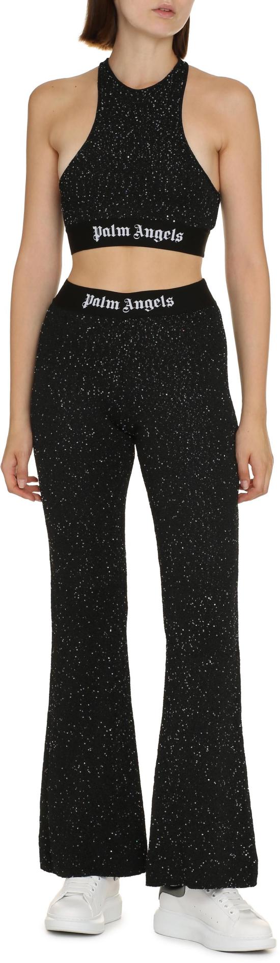  팜앤젤스 트레이닝 티셔츠 PWHT001E23KNI001 BLACK - PALM ANGELS