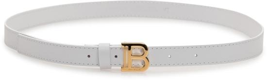 26SS [키즈] 발망 가죽 벨트 BY0C01Z1371100OR WHITE