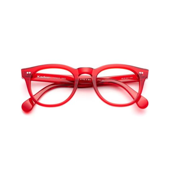  카돌 안경 턱슨-케이 반투명 레드 라운드 스퀘어 카도르 안경