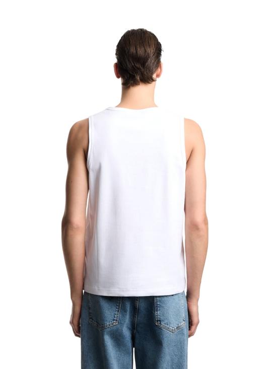 26SS 엠포리오 아르마니 민소매 티셔츠 EM005550AF25183 F0037 Bianco - EMPORIO ARMANI