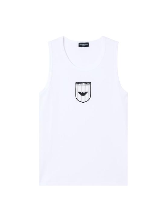 26SS 엠포리오 아르마니 민소매 티셔츠 EM005550AF25183 F0037 Bianco