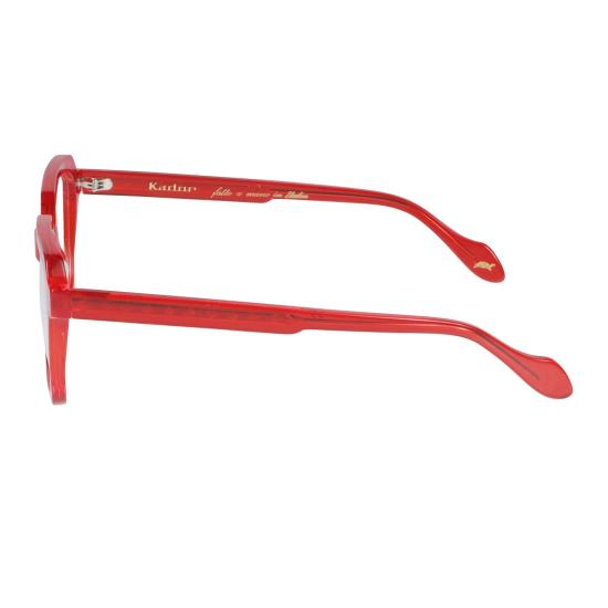  카돌 안경 칼리마 라이트 반투명 레드 기하학적  (골드 액센트 포함) - KADOR
