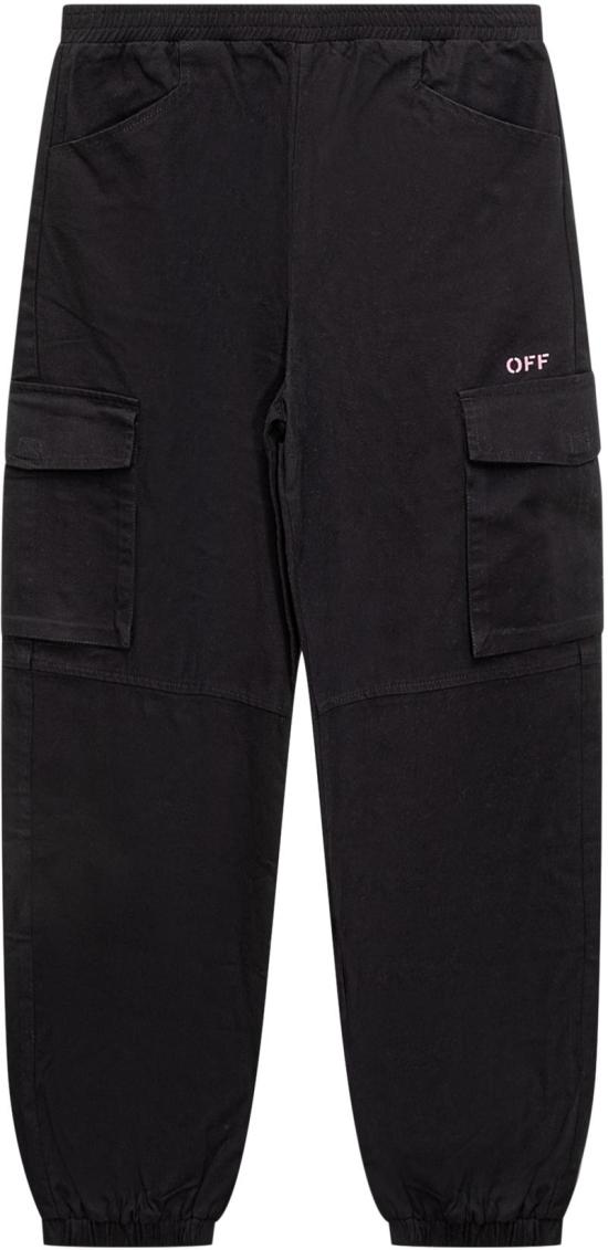  [키즈] 오프화이트 트레이닝/조거 팬츠 OGCF005F24FAB0011030 BLACK