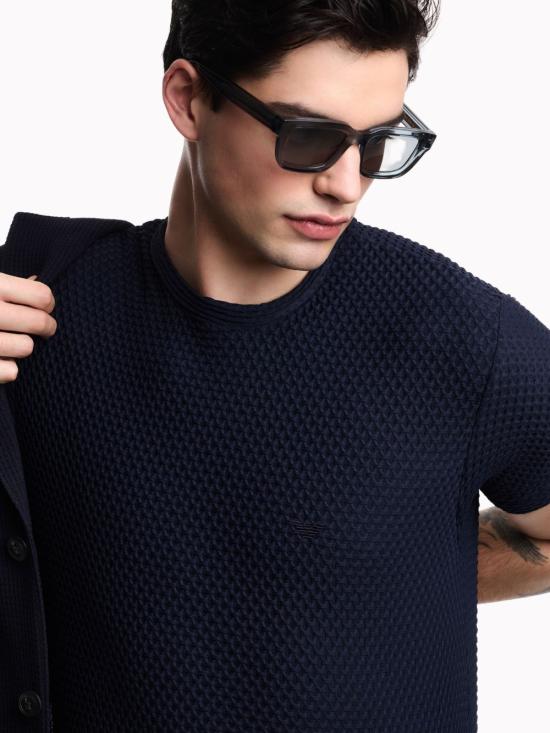 26SS 엠포리오 아르마니 반팔 티셔츠 EM005555AF25179 UB109 Blue - EMPORIO ARMANI