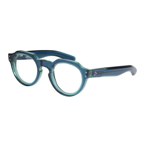  카돌 안경 스파이크 라운드형 기하학적 브릿지 , 반투명 청록색 아세테이트 소재 - KADOR