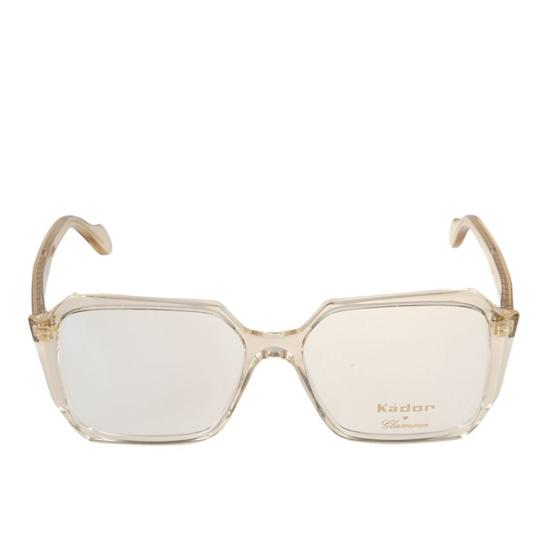  카돌 안경 리지 기하학적 사각형 안경테, 질감이 있는 골드톤 템플