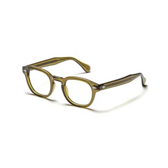  모스콧 안경 오르-렘-오 렘토쉬 반투명 올리브 아세테이트 원형 프레임 안경 - MOSCOT