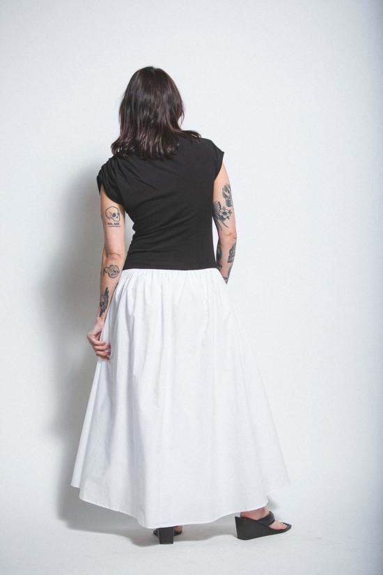  esthe 롱 원피스 에스테 투톤 드레이프 맥시 드레스 - OTHER BRANDS