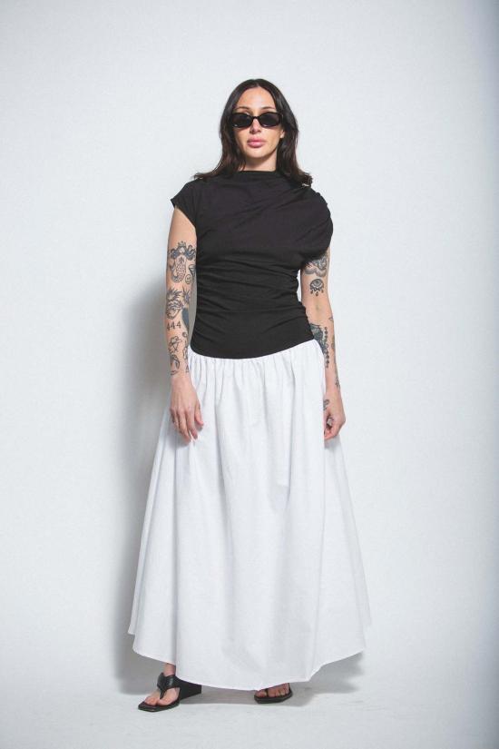  esthe 롱 원피스 에스테 투톤 드레이프 맥시 드레스 - OTHER BRANDS