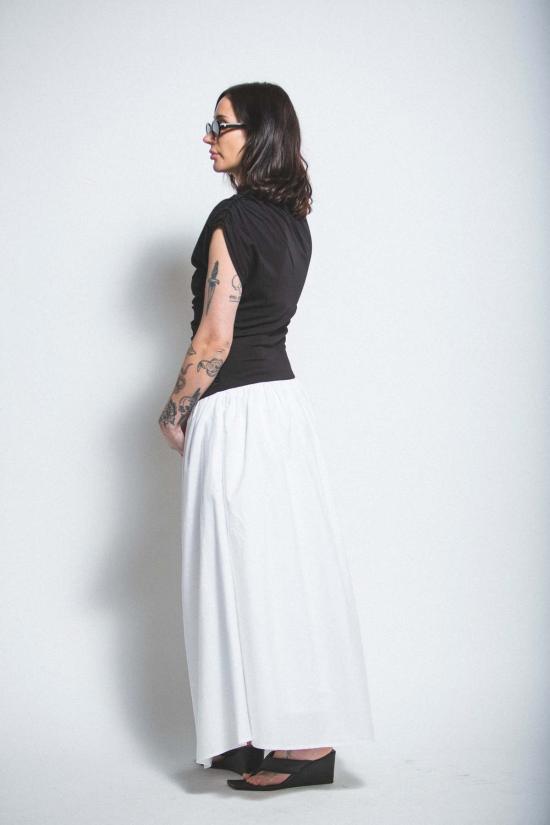  esthe 롱 원피스 에스테 투톤 드레이프 맥시 드레스 - OTHER BRANDS