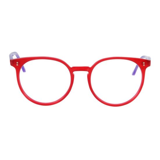  카돌 안경 제인-53 볼드 라운드 프레임 안경, 선명한 빨간색 전면