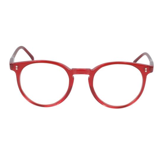 카돌 안경 Chyli/K-47 반투명 레드 라운드  (실버 리벳 디테일)