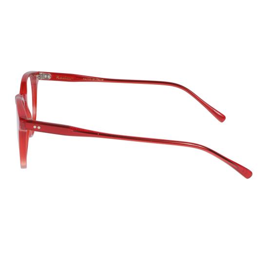  카돌 안경 Chyli/K-47 반투명 레드 라운드  (실버 리벳 디테일) - KADOR