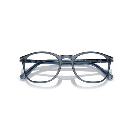 26SS 페르솔 안경 0Po3007vm 반투명 블루 아세테이트 안경테 (키홀 브릿지) - PERSOL