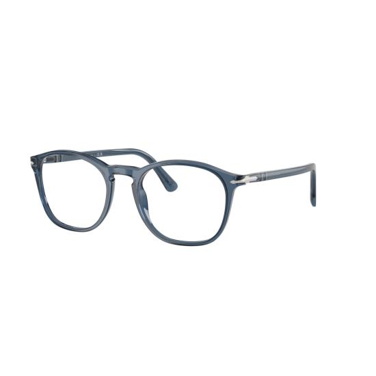 26SS 페르솔 안경 0Po3007vm 반투명 블루 아세테이트 안경테 (키홀 브릿지) - PERSOL