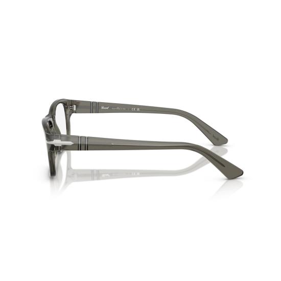 26SS 페르솔 안경 0Po3364v 반투명 회색 아세테이트 직사각형 안경 - PERSOL