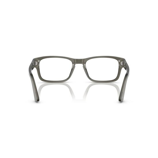 26SS 페르솔 안경 0Po3364v 반투명 회색 아세테이트 직사각형 안경 - PERSOL