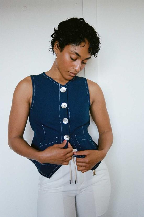  노블 베스트 쉘 플레어  네이비 - NOBLE