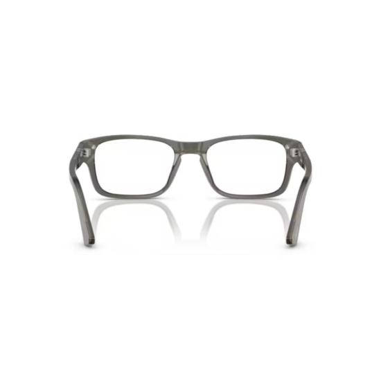 26SS 페르솔 안경 0Po3364v 반투명 회색 아세테이트 직사각형 안경 - PERSOL