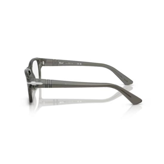26SS 페르솔 안경 0Po3364v 반투명 회색 아세테이트 직사각형 안경 - PERSOL