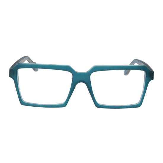  카돌 안경 디스코 라이트 직사각형 청록색 프레임 안경 (테이퍼형 다리)