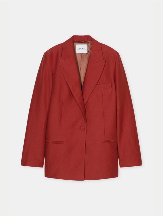 26SS 클로즈드 자켓 Lino e Viscosa Mattone 소재의 Giacca 블레이저 - CLOSED