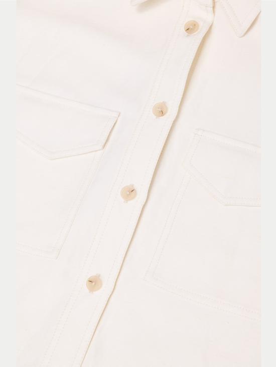 26SS 클로즈드 셔츠 Misto Lino Avorio의 Camicia Utiliy Mniche Corte - CLOSED