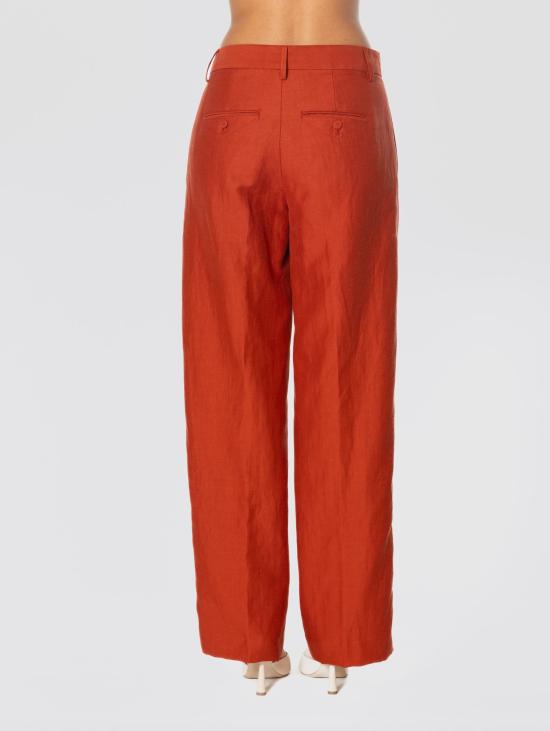 26SS 클로즈드 스트레이트 팬츠 Misto Lino e Viscosa Mattone 소재의 Pantaloni Ampi - CLOSED