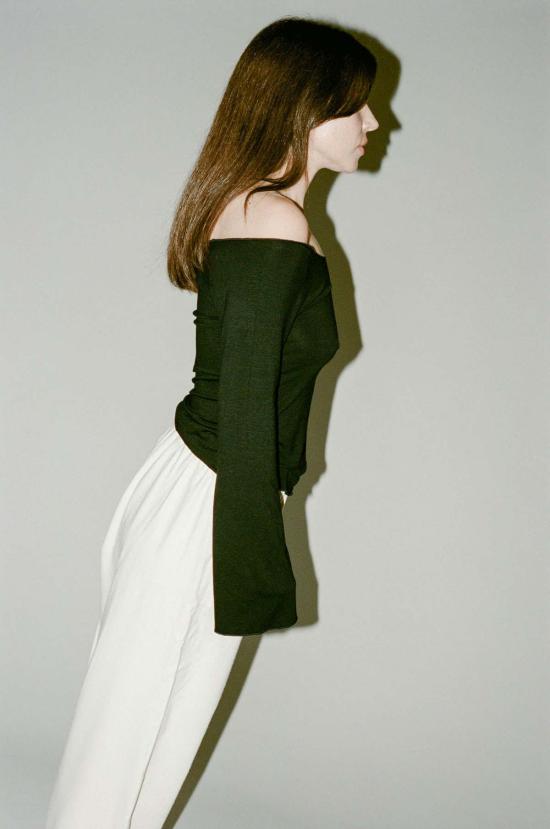  마리암 나시르 자데 긴팔 티셔츠 위스퍼 티 블랙 - MARYAM NASSIR ZADEH