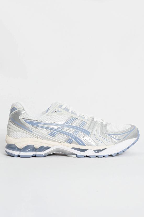 26SS 아식스 젤 카야노 14 스니커즈 1203A537 115 WHITE LIGHT NAVY Turchese