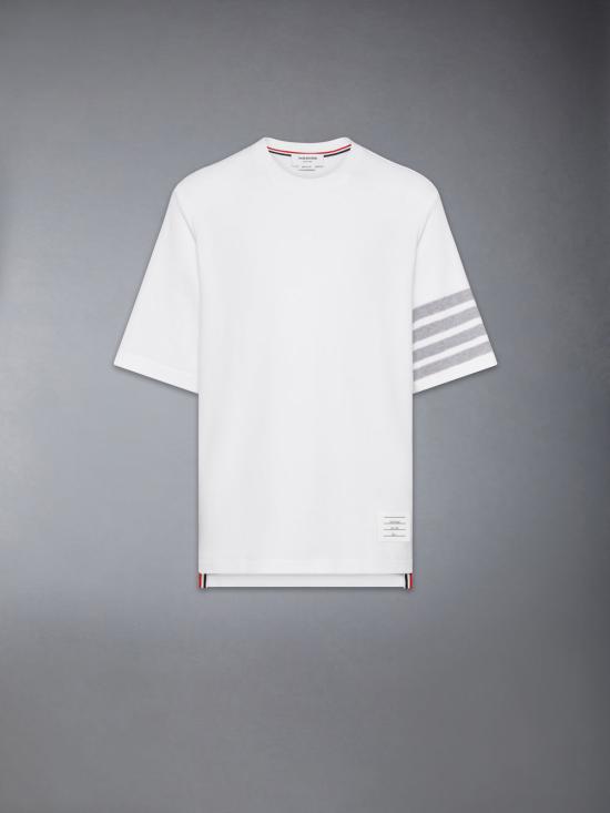 26SS 톰브라운 텍스처드 피케 4바 티 MJS296A J0248 100 WHITE DOM