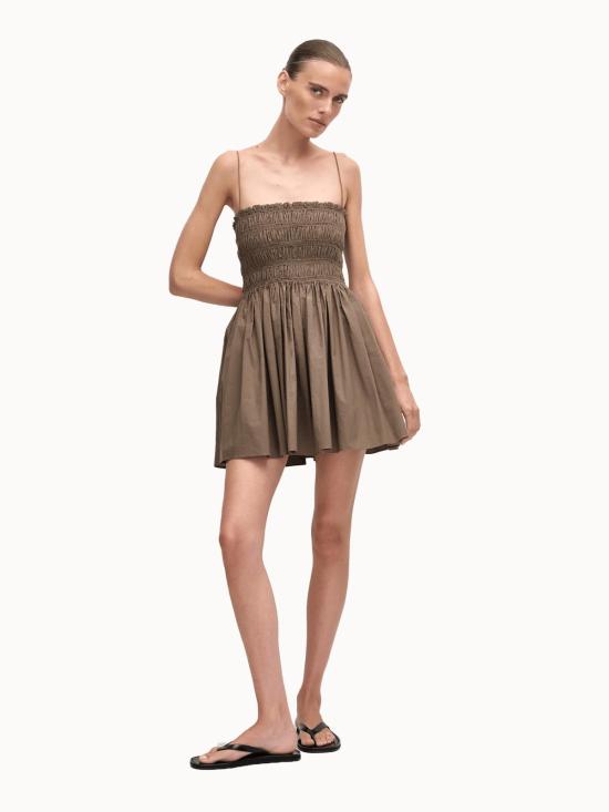  마토 숏 원피스 Matteau 셔링 보디스 미니 드레스 버치 - MATTEAU