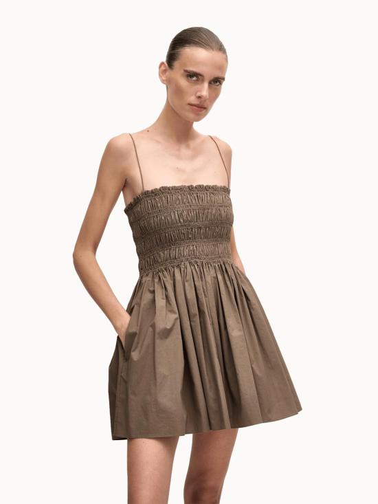  마토 숏 원피스 Matteau 셔링 보디스 미니 드레스 버치 - MATTEAU