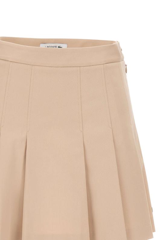 26SS 라코스테 미디 스커트 JF8001 X6F BEIGE - LACOSTE