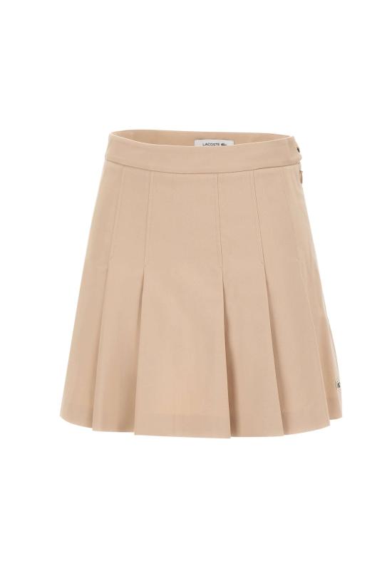 26SS 라코스테 미디 스커트 JF8001 X6F BEIGE