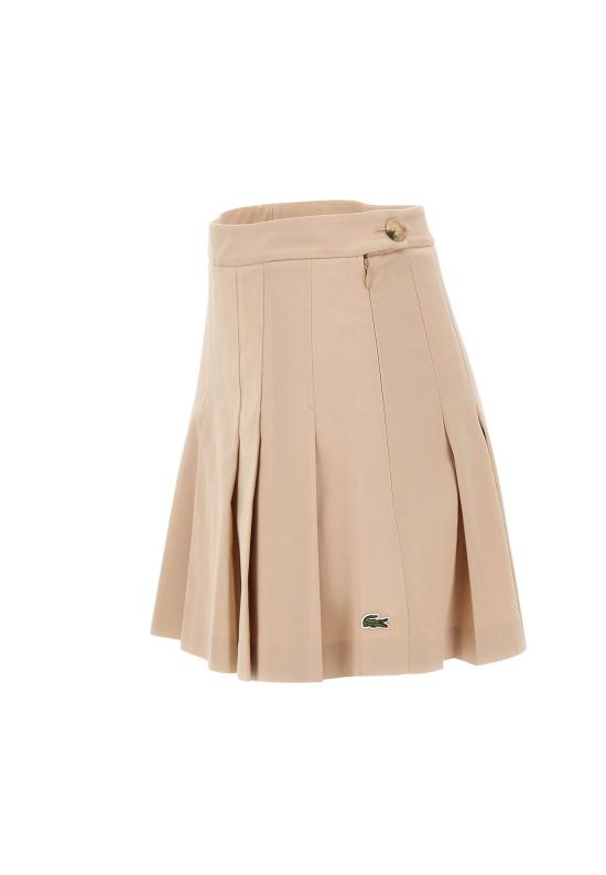 26SS 라코스테 미디 스커트 JF8001 X6F BEIGE - LACOSTE