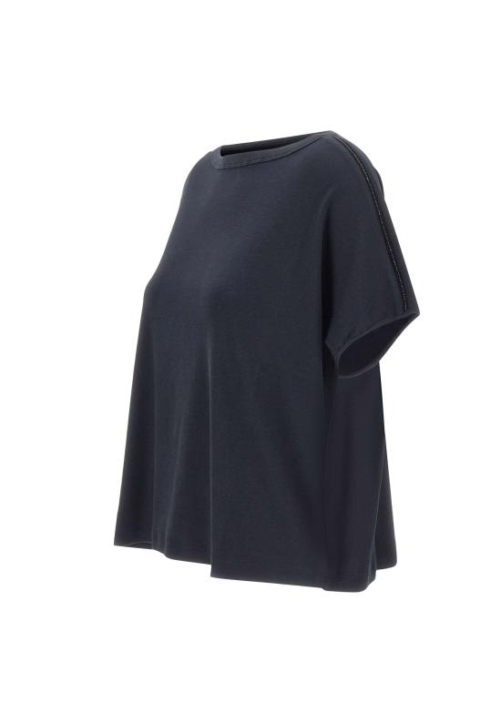 26SS 파비아나 필리피 반팔 티셔츠 JED276F568 M2095146 Blue - FABIANA FILIPPI