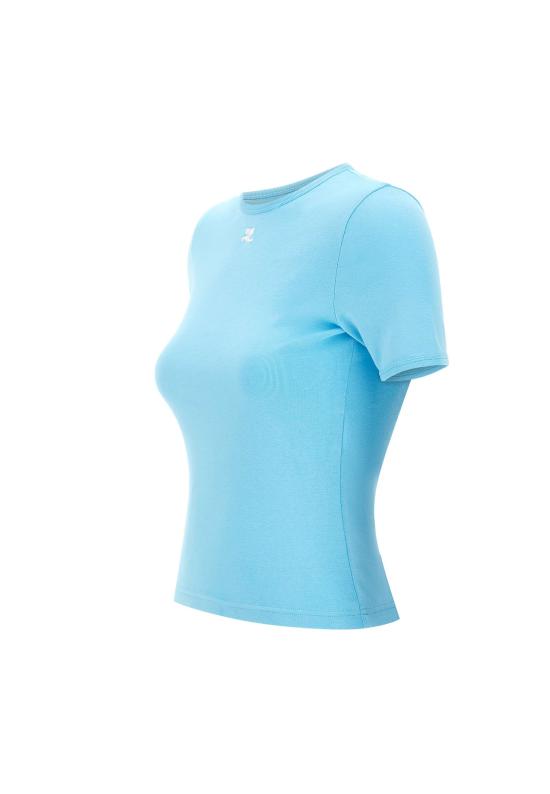 26SS 쿠레쥬 반팔 티셔츠 125JTS017JS0203 7027 Blue - COURREGES