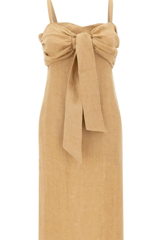 26SS 마렐라 미디 원피스 2613221062200 002 BROWN - MARELLA