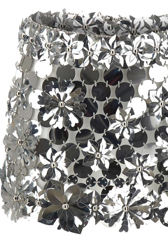 26SS 파코라반 숏 스커트 26EIJU172PS0129 P040 Silver - PACO RABANNE