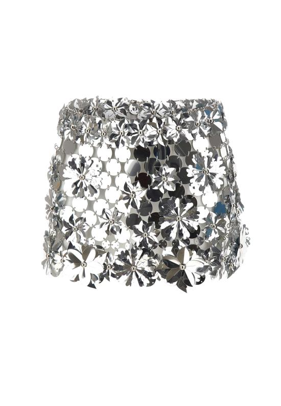 26SS 파코라반 숏 스커트 26EIJU172PS0129 P040 Silver