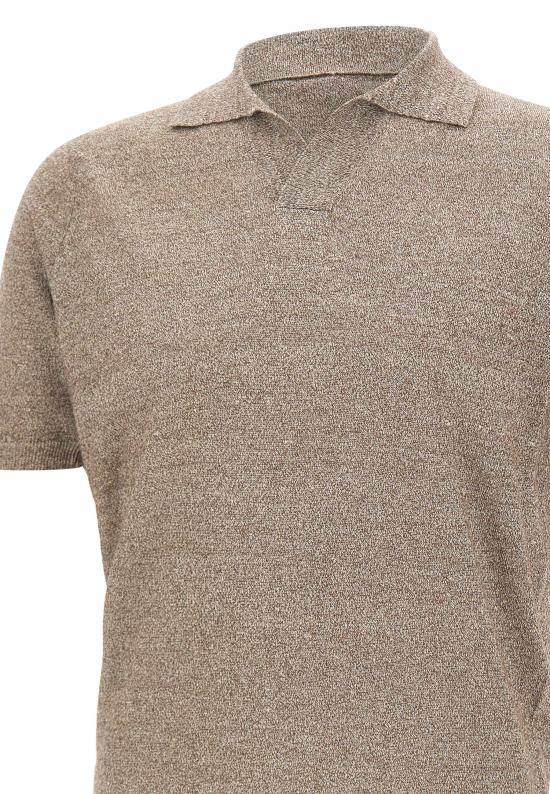 26SS 필리포 드 로렌티스 폴로 티셔츠 PL1MCSK LC14R921 Brown - FILIPPO DE LAURENTIIS