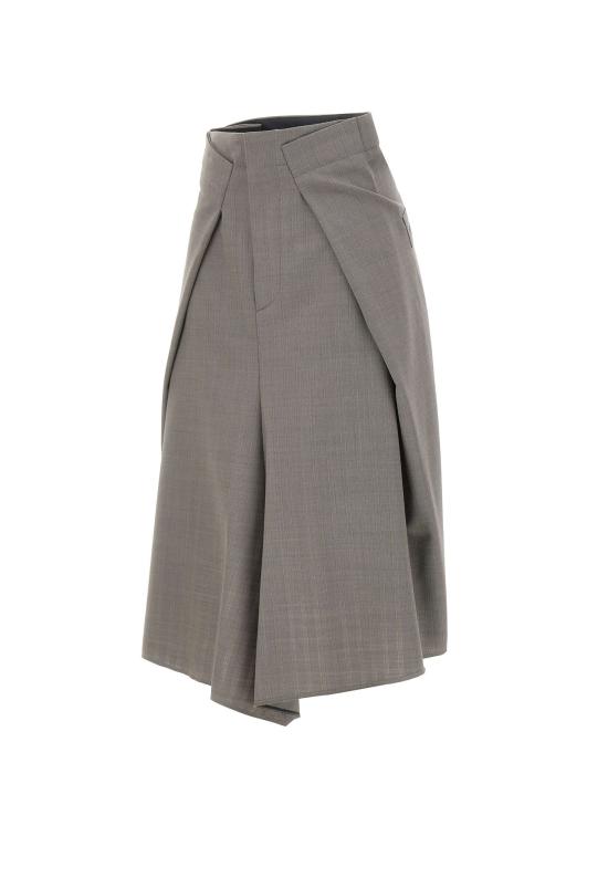 26SS 빅토리아 베컴 미디 스커트 1226WSK007224B NICKEL Grey - VICTORIA BECKHAM