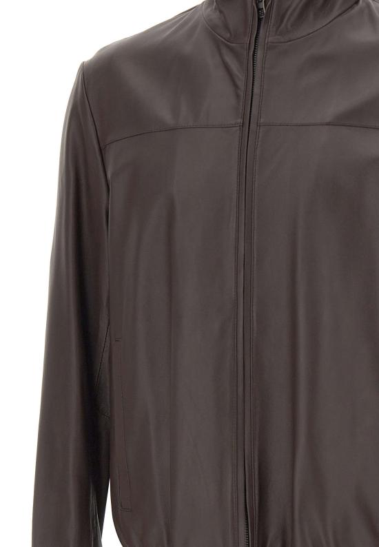 26SS 보스 가죽 자켓 50562919 210 Brown - BOSS