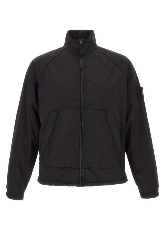 26SS 스톤 아일랜드 스트레치 코튼 텔라 파라슈트 오버사이즈핏 집업 트랙 자켓 6100044S0003 V0029 Black